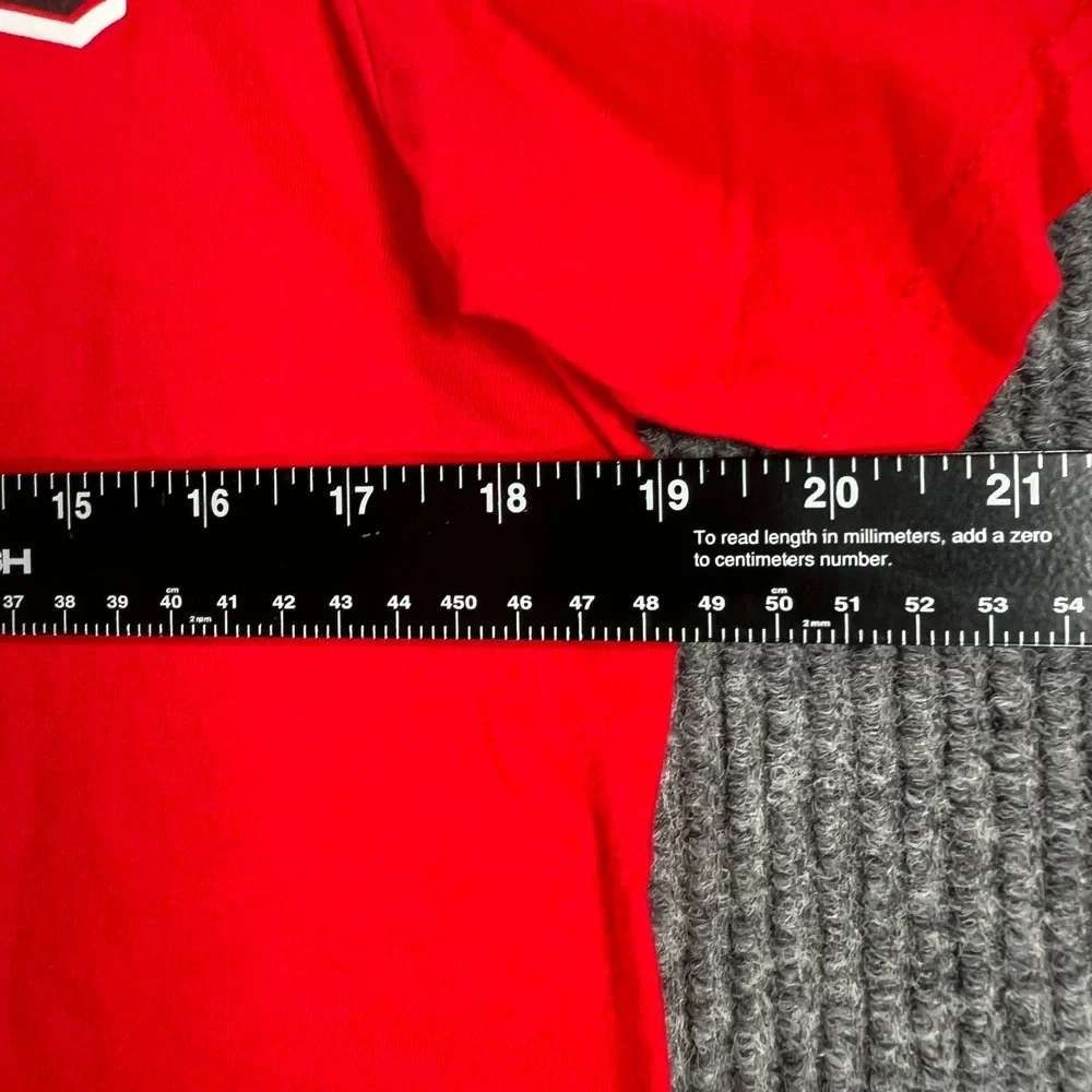Chicago Bulls Shirt Mens Medium Red Short Sleeve Adidas NBA Basketball Casual